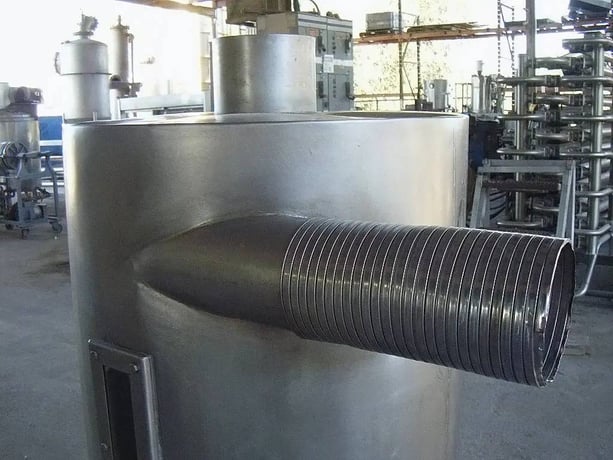 60 gallon Stainless Steel Cyclone Tank with Airlock, 2' inside diameter x 2' 8" straight wall, 1' 5" width x - Image 7