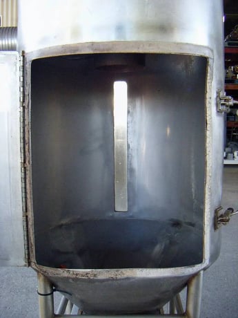60 gallon Stainless Steel Cyclone Tank with Airlock, 2' inside diameter x 2' 8" straight wall, 1' 5" width x - Image 9