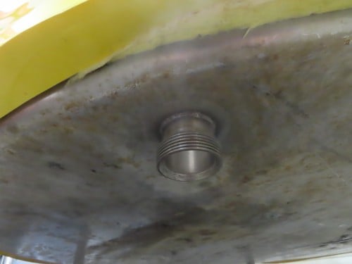 1000 gallon Vertical Stainless Steel tank, 62" dia. x 83" straight wall, flat top w/removable top doors - Image 3