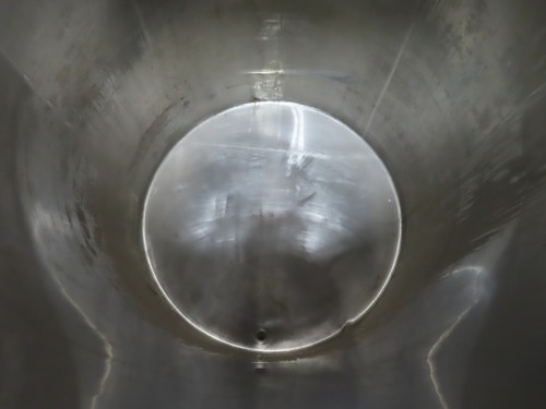 1000 gallon Vertical Stainless Steel tank, 62" dia. x 83" straight wall, flat top w/removable top doors - Image 6