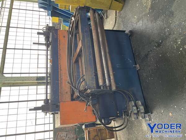 48" x 6" Bradbury, powered slitter with straightener, 7 rolls, manual adjustments, #71779 - Image 1