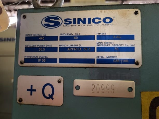 Sinico Sin-O-Matic #TOP2000, twin spindle CNC cutting machine, 2004 - Image 6