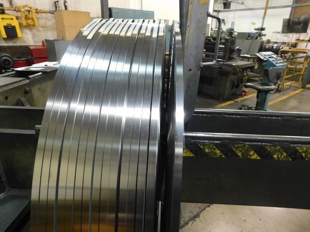 26" x .105" Ruesch #146, slitting line with slip core drum & dual oscillating recoilers, 20000 lb. - Image 5