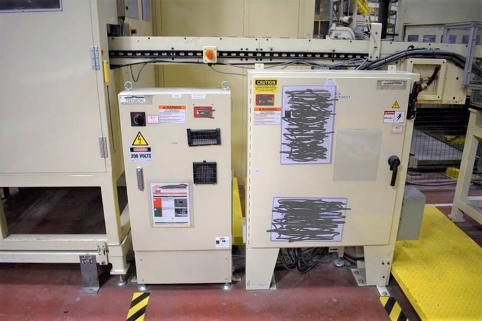 1200 Ton, Minster #E2-1200-120-60, eccentric geared straight-side transfer press, 12" stroke, 44" SH - Image 7