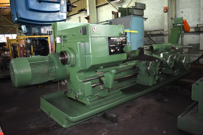 No. 4A Warner & Swasey, M3550, square head, saddle type turret lathe, 29.5" swg o/bed ways, 9.3" spdl hole - Image 1