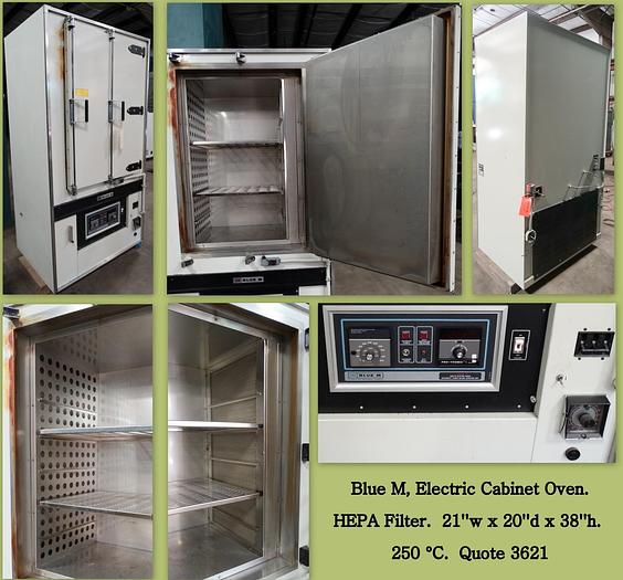 21" width x 38" H x 20" L Blue M #DCC-336F, inert gas clean room cabinet oven, electric, 500&deg;F - Image 1