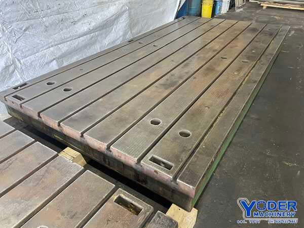 157" x 80" x 13", Giddings & Lewis, T-slotted floor plate, 8 T-slots, #76802 - Image 7