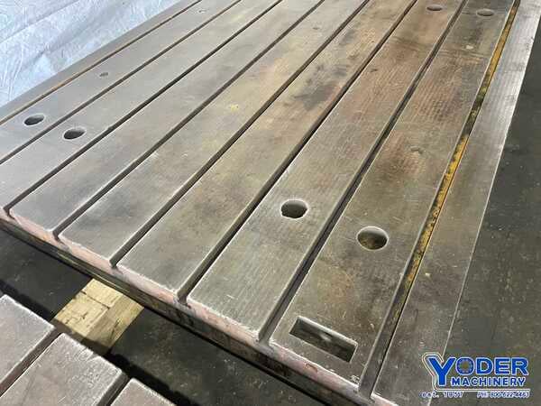 157" x 80" x 13", Giddings & Lewis, T-slotted floor plate, 8 T-slots, #76802 - Image 9