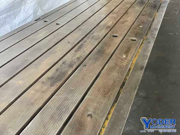 157" x 80" x 13", Giddings & Lewis, T-slotted floor plate, 8 T-slots, #76802 - Image 10