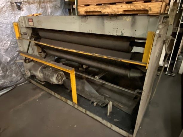 Dubois, 3-roll tension bridle, 76" roll face, 8" roll diameter, chain drive w/adjust speed motor, #51681 - Image 1
