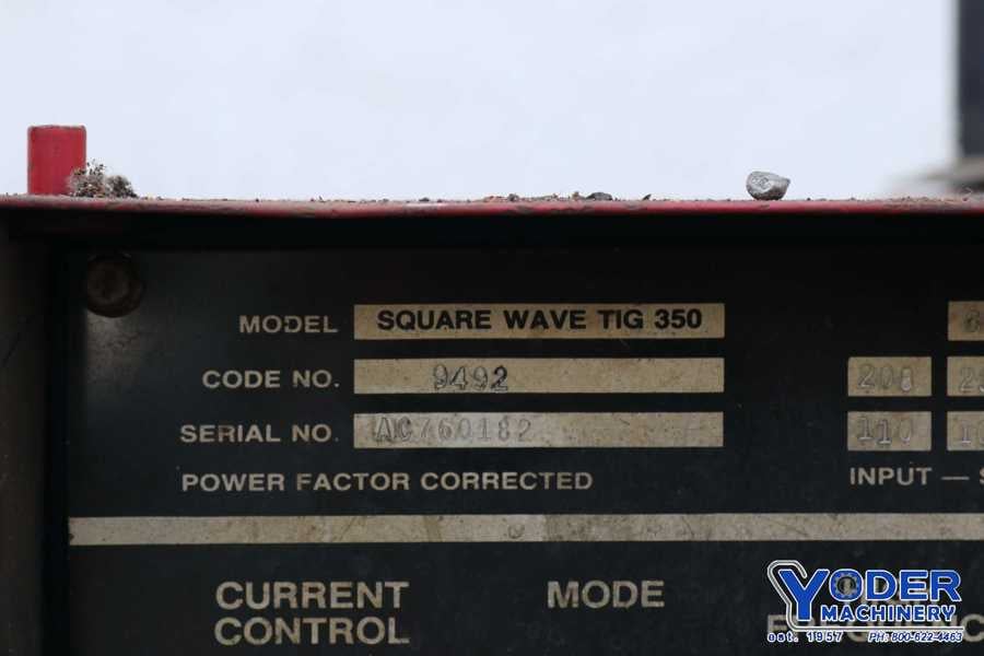 Lincoln #Square-Wave-Tig-350, welder, V35 cooler, portable on cart, #73269 - Image 4