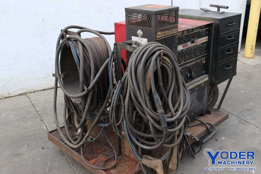 Lincoln #Square-Wave-Tig-350, welder, V35 cooler, portable on cart, #73269 - Image 9