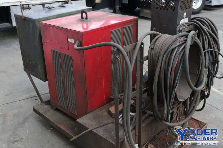 Lincoln #Square-Wave-Tig-350, welder, V35 cooler, portable on cart, #73269 - Image 10