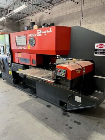 22 Ton, Amada #Pega-244, CNC turret punch, 40" x40" sheets, Amadan 04PC, ball transfer table, (2) work - Image 2