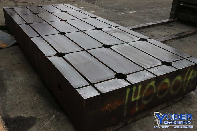 153" x 63" x 16", Floor plate, 5 T-slots, cast iron construction, #69821 - Image 2