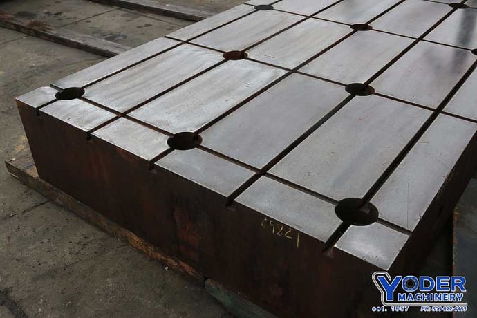 153" x 63" x 16", Floor plate, 5 T-slots, cast iron construction, #69821 - Image 3