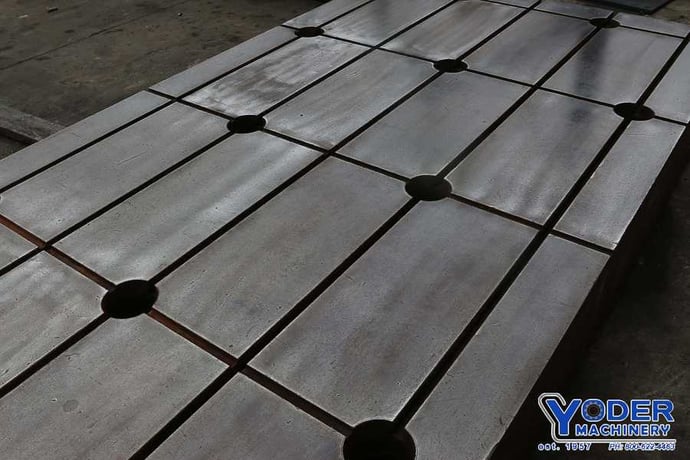 153" x 63" x 16", Floor plate, 5 T-slots, cast iron construction, #69821 - Image 5
