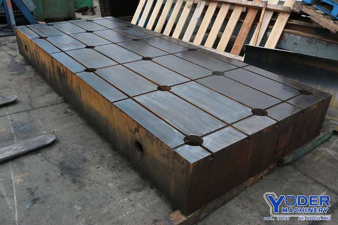 153" x 63" x 16", Floor plate, 5 T-slots, cast iron construction, #69821 - Image 7