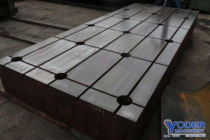 153" x 63" x 16", Floor plate, 5 T-slots, cast iron construction, #69821 - Image 8