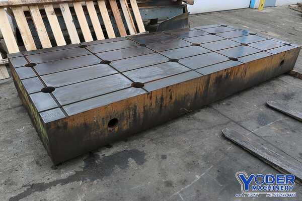 153" x 63" x 16", Floor plate, 5 T-slots, cast iron construction, #69821 - Image 9
