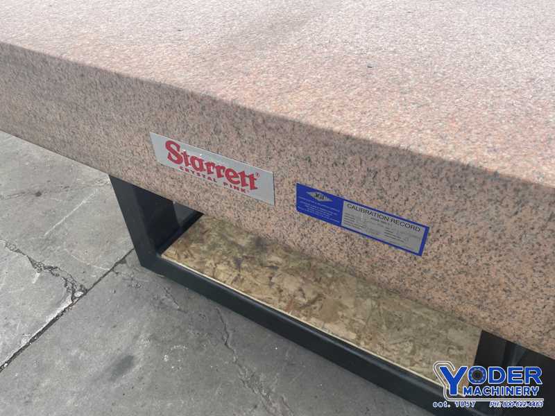 4 8" x 72" x 8" Starrett, crystal pink granite plate on stand, #76781 - Image 2