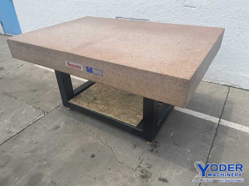 4 8" x 72" x 8" Starrett, crystal pink granite plate on stand, #76781 - Image 4