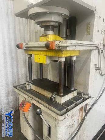 75 Ton, Denison #OA75C492ED62, hydraulic C-frame press, 15" stroke, 30" daylight, 13" throat, #76685 - Image 7