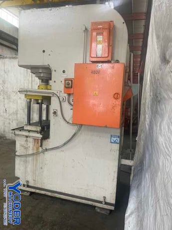 75 Ton, Denison #OA75C492ED62, hydraulic C-frame press, 15" stroke, 30" daylight, 13" throat, #76685 - Image 9
