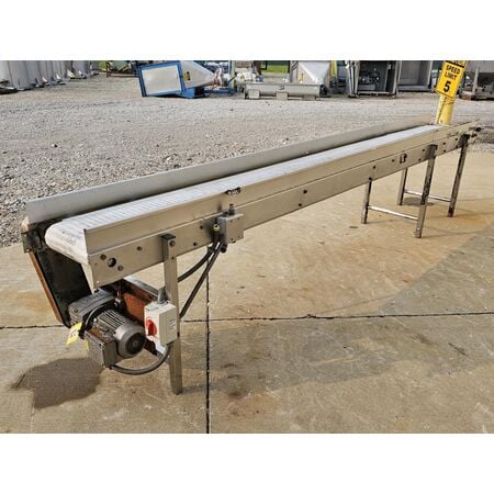 12" wide x 13' long, Stainless Steel Plastic Link Belt Conveyor, 16.5" Between guides, 30" Belt to Floor, 25" - Image 2