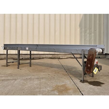 12" wide x 13' long, Stainless Steel Plastic Link Belt Conveyor, 16.5" Between guides, 30" Belt to Floor, 25" - Image 3
