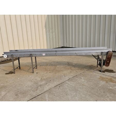 12" wide x 13' long, Stainless Steel Plastic Link Belt Conveyor, 16.5" Between guides, 30" Belt to Floor, 25" - Image 4