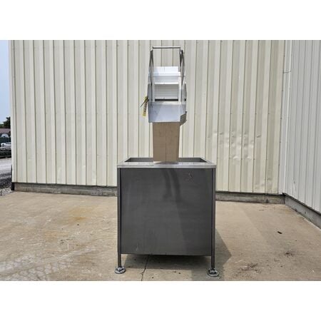 12" wide, Palace Packaging Machines, Inc. #H-15, Stainless Steel Sanitary Bottle Hopper Conveyor, 44.5" x 28" - Image 4