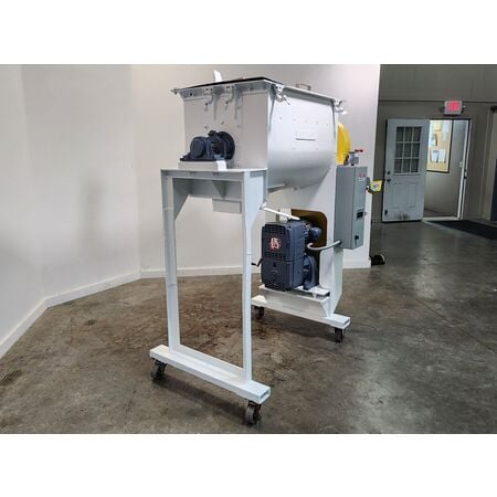 6 cu.ft. Sprout Waldron #B-6, Stainless Steel Jacketed Double Ribbon Blender, 21" width x 48" L flange, 14.9 - Image 4
