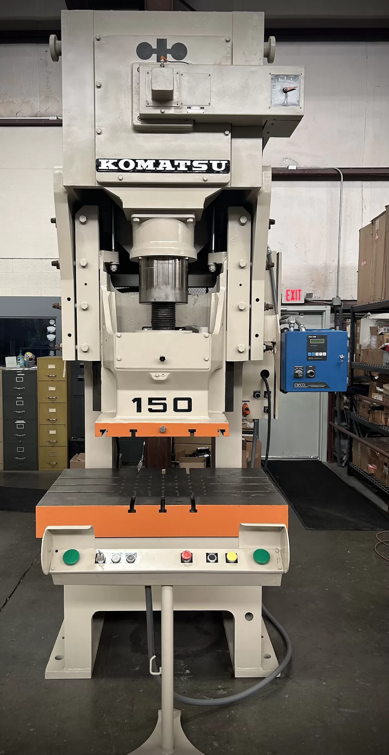 165 Ton, Komatsu #OBS-150, 7.9" stroke, 17.8" die height, 49.2" x31.5" bed, 27-55 SPM, 3.9" adj. - Image 1