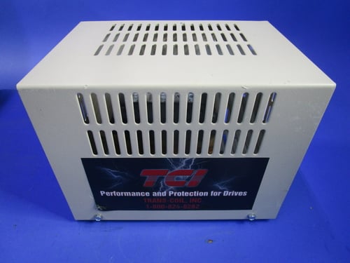 11 Amps, TCI KDRB43H, optimized drive reactor in vented metal casing 600 Volts 3 phase 50/6, new - Image 1