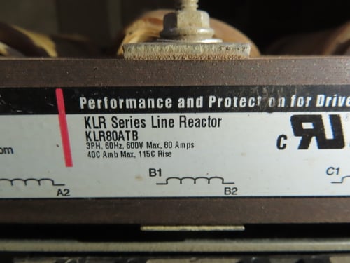 80 Amps, TCI KLR80ATB KLR Series, 3 phase line reactor, 600 Volts, 1 year warranty - Image 2