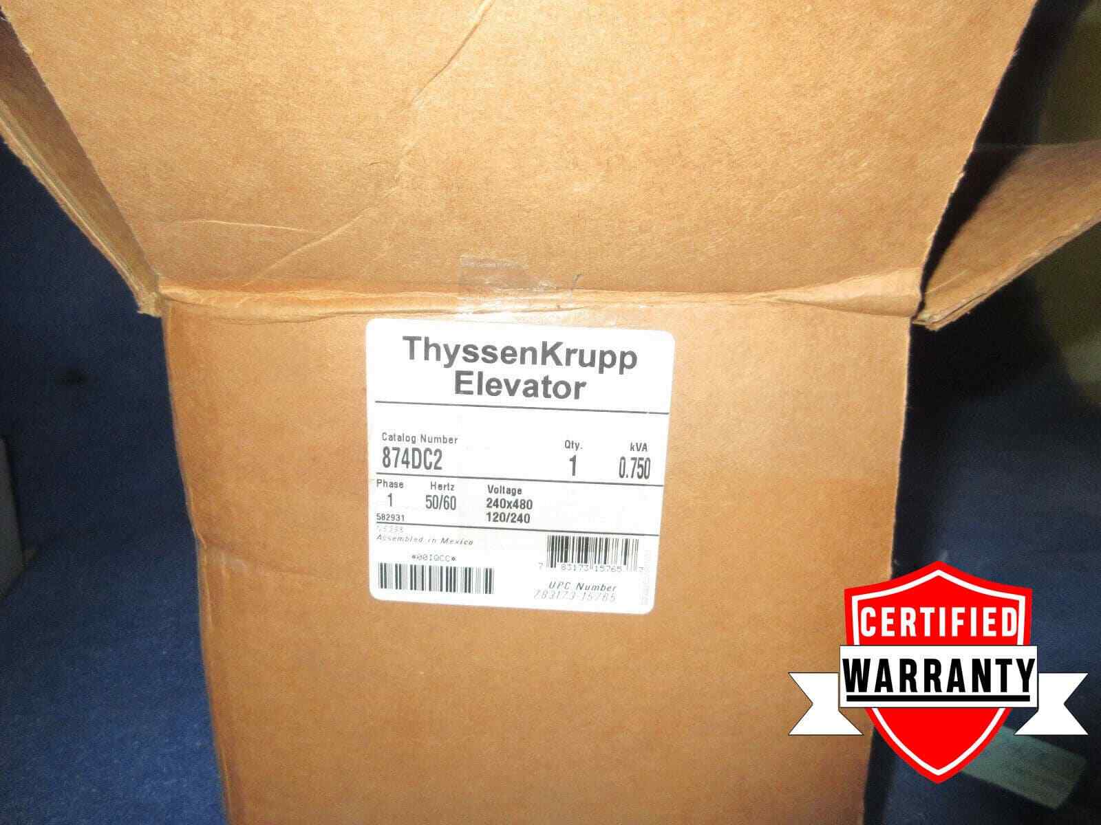 .750 KVA ThyssenKrupp 874DC2, elevator transformer, new in box, 1 year warranty - Image 3