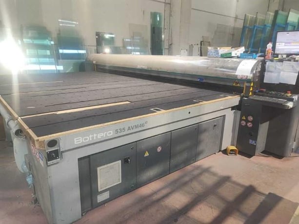 Bottero #535-AVM/46+100-BLC, Cutting Line, 2+2 - 8+8 mm glass thickness, 4600 mm width, 60m/min cut speed - Image 1
