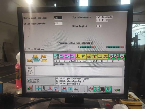 Bottero #535-AVM/46+100-BLC, Cutting Line, 2+2 - 8+8 mm glass thickness, 4600 mm width, 60m/min cut speed - Image 5