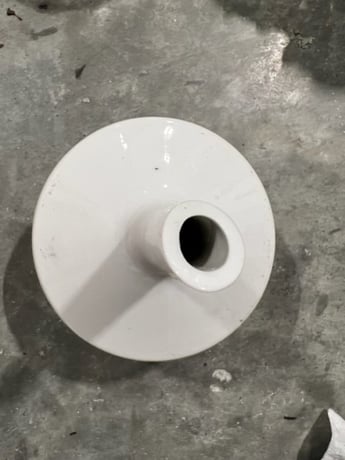 5.5" Ceramic, Stainless Steel Check Valve, 1/2" bottom outlet - Image 1