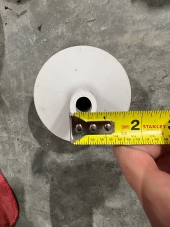 5.5" Ceramic, Stainless Steel Check Valve, 1/2" bottom outlet - Image 3