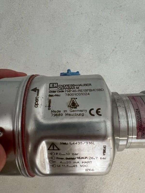 Endress & Hauser #PMP46-RE13PBHCSBD, Pressure Transmitter, 2" O.D., 1" I.D. - Image 3