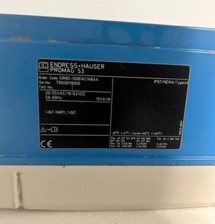 Endress & Hauser #53H02-1G0B1AC1ABAA, Flow Meter, 20-55 VAC, 16-62 VDC - Image 3