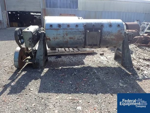 3' x 8' Paul O. Abbe, Carbon Steel ball mill, jacketed, internal lifter bars, 14 psi, 20 HP, 1755 RPM, serial - Image 1