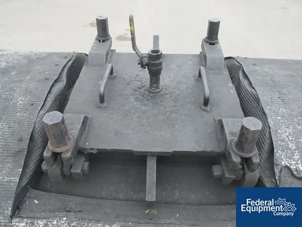 3' x 8' Paul O. Abbe, Carbon Steel ball mill, jacketed, internal lifter bars, 14 psi, 20 HP, 1755 RPM, serial - Image 6