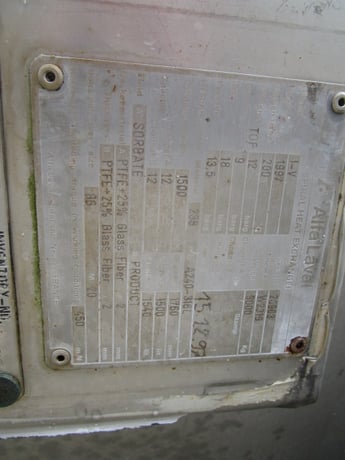 2561 sq.ft., Spiral heat exchanger, 174 psig @ 392 deg. F., 316L Stainless Steel - Image 7