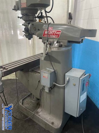 Comet #3VHG, ram type vertical mill, 9" x42" table, 3 HP, power draw bar, R-8, #76559 - Image 7