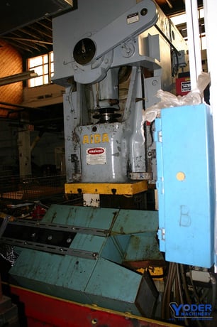 110 Ton, Aida #PC-10, gap frame press, 6.6" stroke, air clutch & brake, 50 SPM, #63885 - Image 8