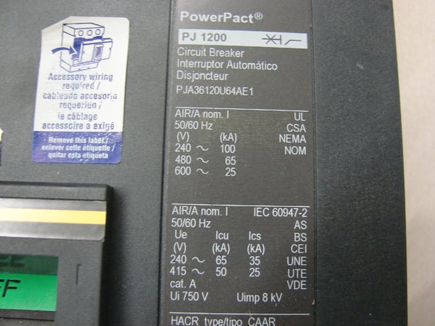 1200 Amps, Square D breaker, PJ 1200 PJ A36120U64AE1, new - Image 7