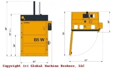 Bramidan #B5-Wide, baler, L-700mm, W-1000mm, H-800mm bale size, new - Image 7